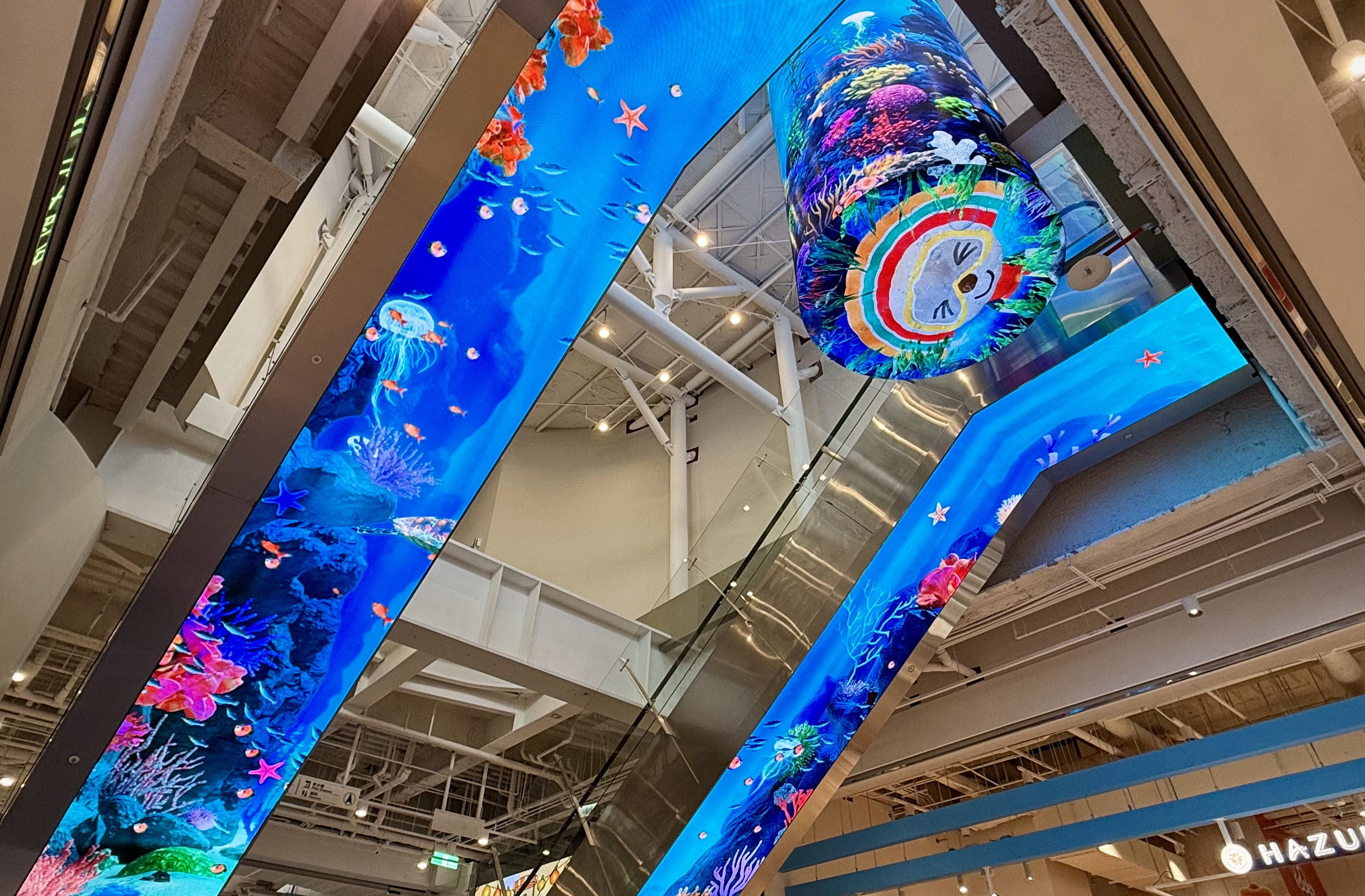 達擎與傑可達整合先進顯示技術與軟硬體應用服務，提供一系列大型LED顯示解決方案，為全新改裝開幕的「清水服務區」佈局嶄新視覺體驗。